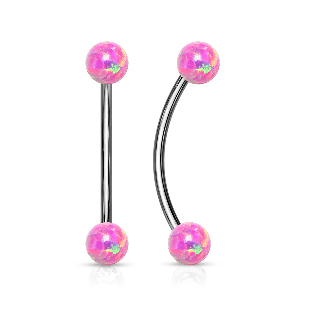 16G Surgical Steel Opal Ends for Snake Eye Piercings